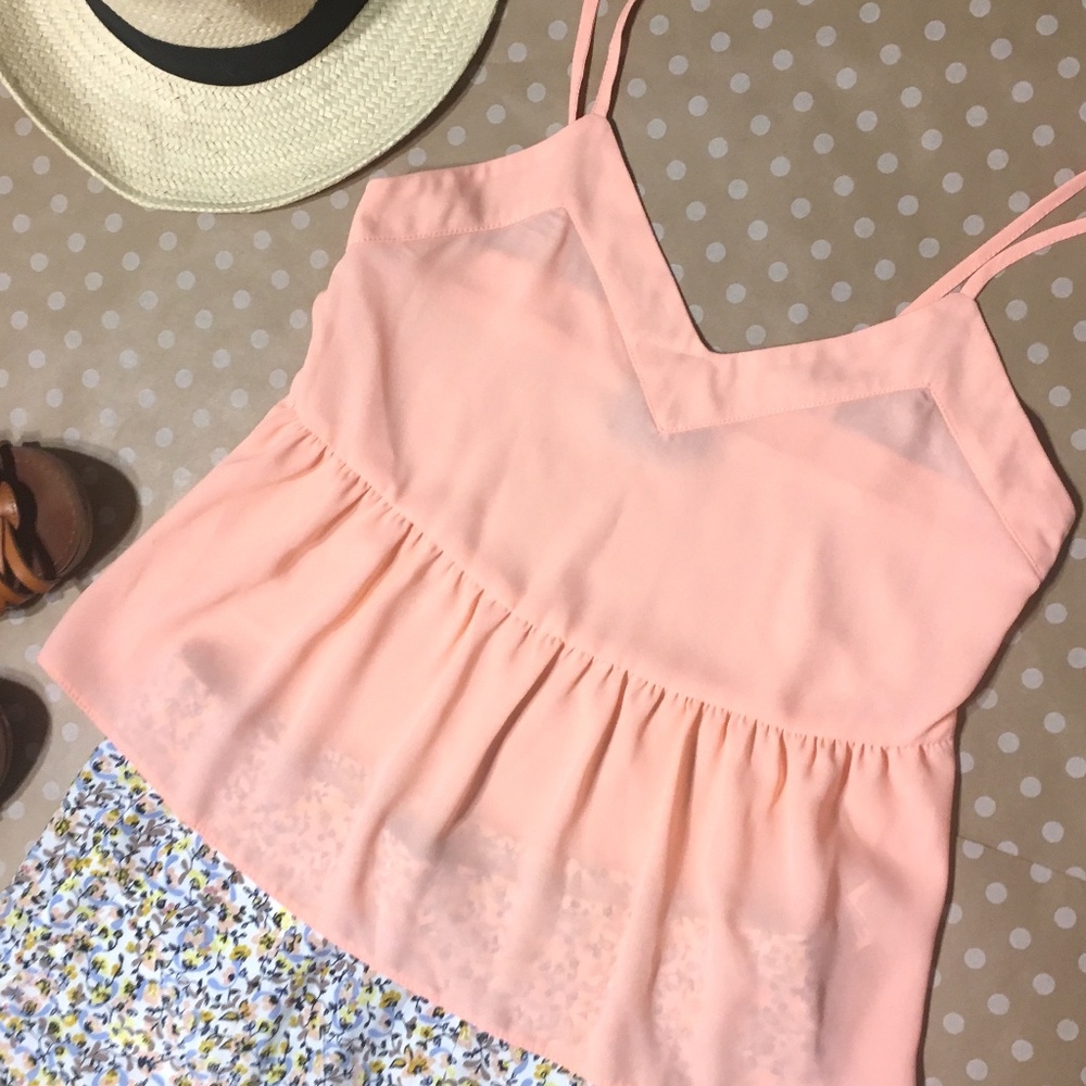 ASOS sheer pink sheer tank 00